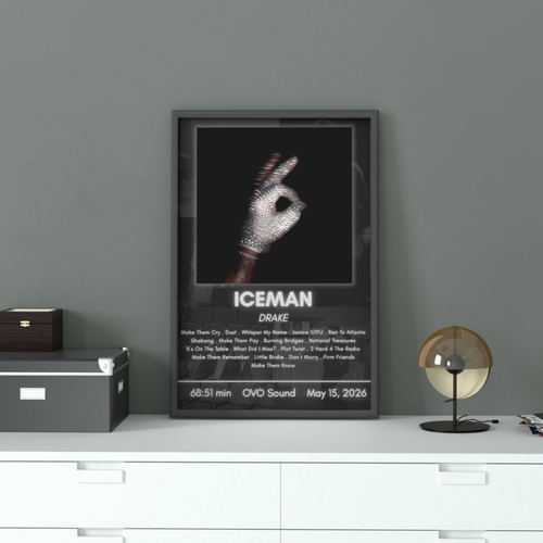 ICEMAN by Drake - A3 Poster