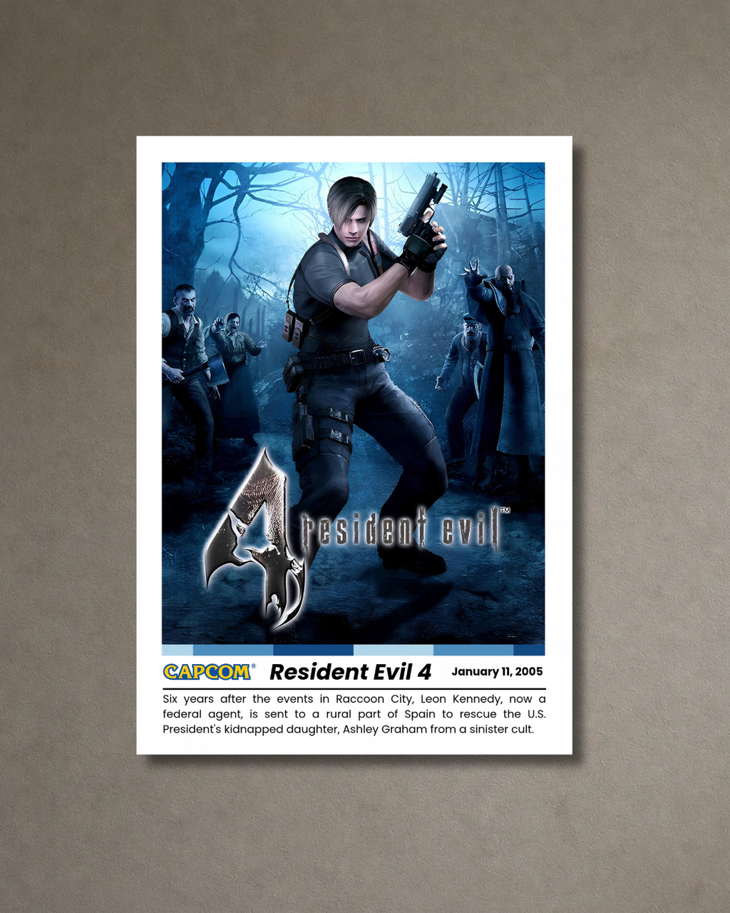 Resident Evil 4 Leon - A3 Poster